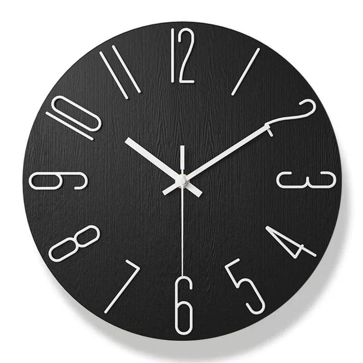 Karnz | Rahmenlose Wanduhr aus Holz – Nordische Minimalistische Stille Uhr für Modernes Wohndekor
