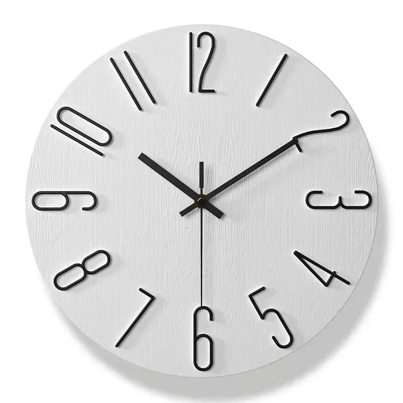 Karnz | Rahmenlose Wanduhr aus Holz – Nordische Minimalistische Stille Uhr für Modernes Wohndekor