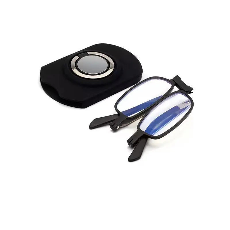 Randlose progressive Lesebrille mit Blaulichtfilter und Titanrahmen