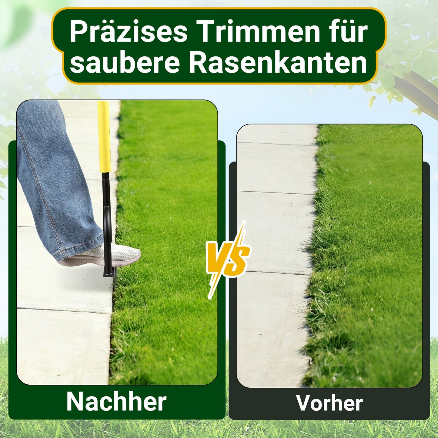 Rasenkantenschneider mit T-Griff Rasenkantenstecher | Karnz