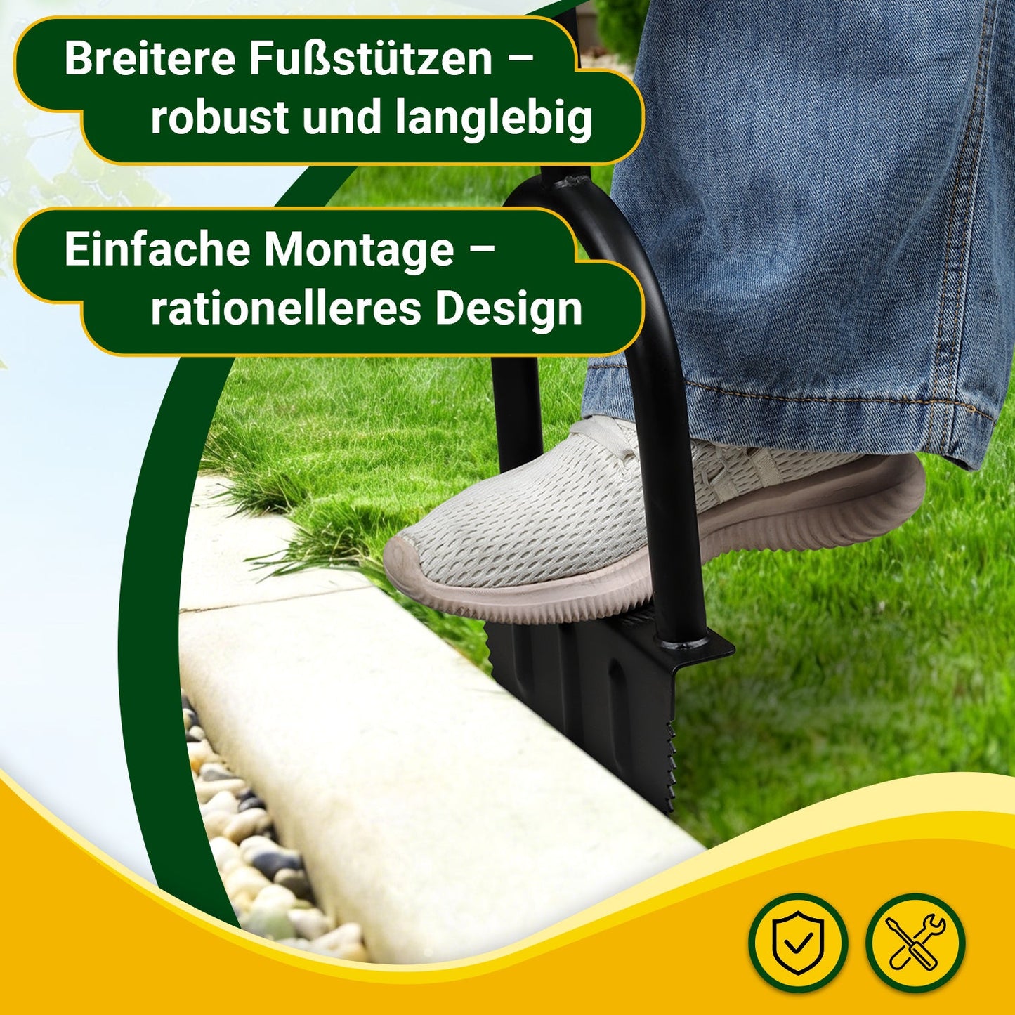 Rasenkantenschneider mit T-Griff Rasenkantenstecher | Karnz