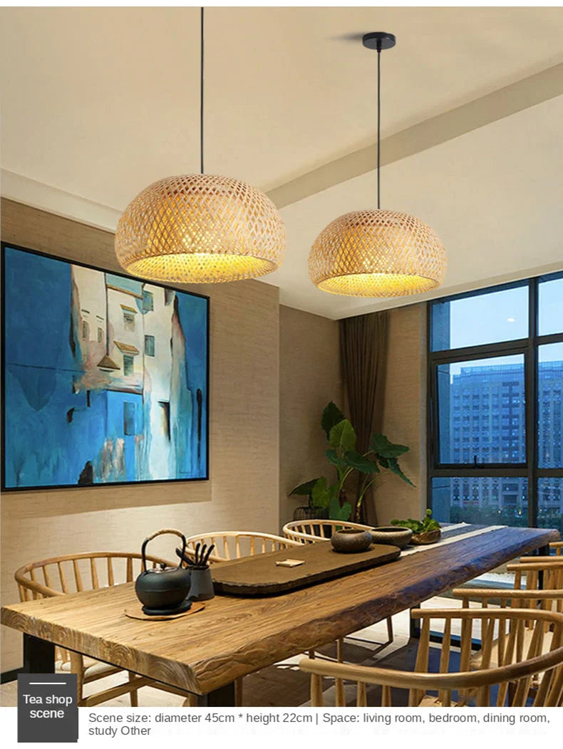 Rattan Pendelleuchte