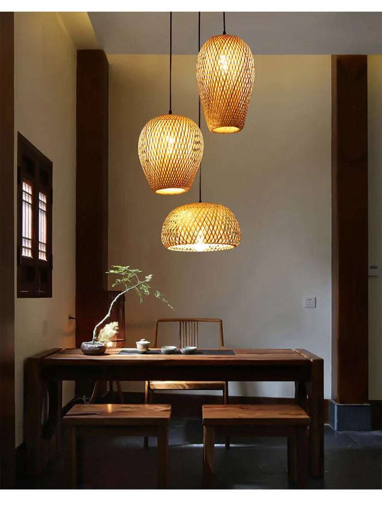 Rattan Pendelleuchte