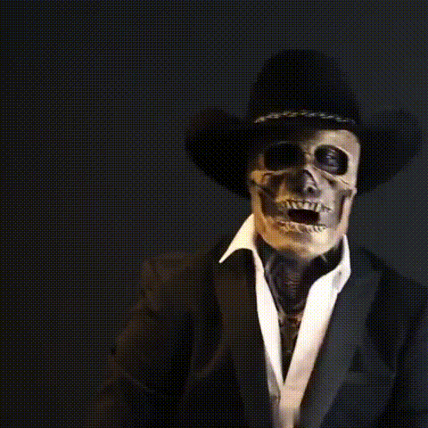 Halloween-Totenkopfmaske mit Gehirndetails