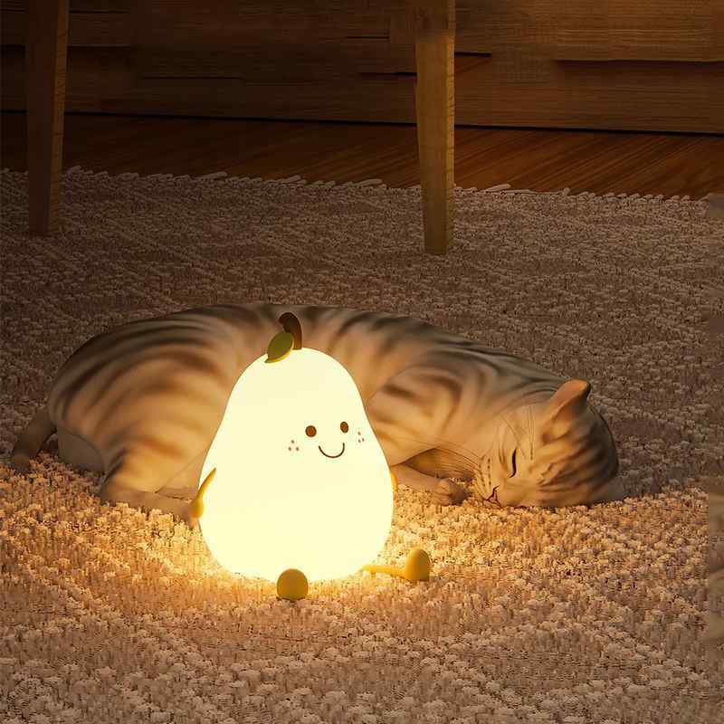 Niedliche pfirsichfarbene Lampe mit Beleuchtung | Karnz