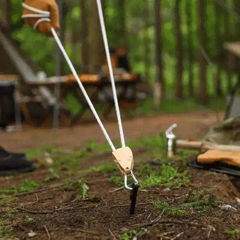 Reflexions-Außen-Seilset – Mit Karabiner, Haken & Spannhebel für Zelt & Camping (4 Teile)