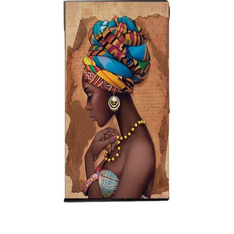 Afrikanische schwarze Frau - Leinwand Wandkunstgemälde