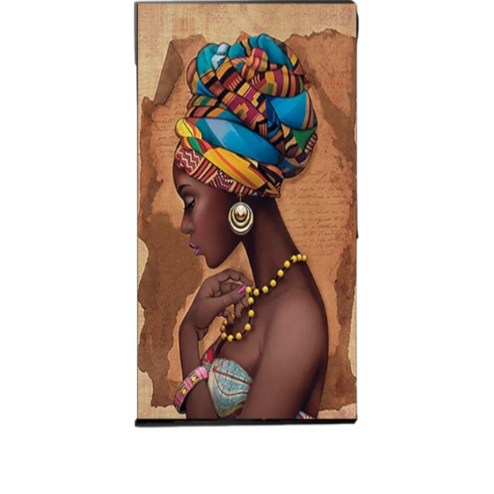 Afrikanische schwarze Frau - Leinwand Wandkunstgemälde