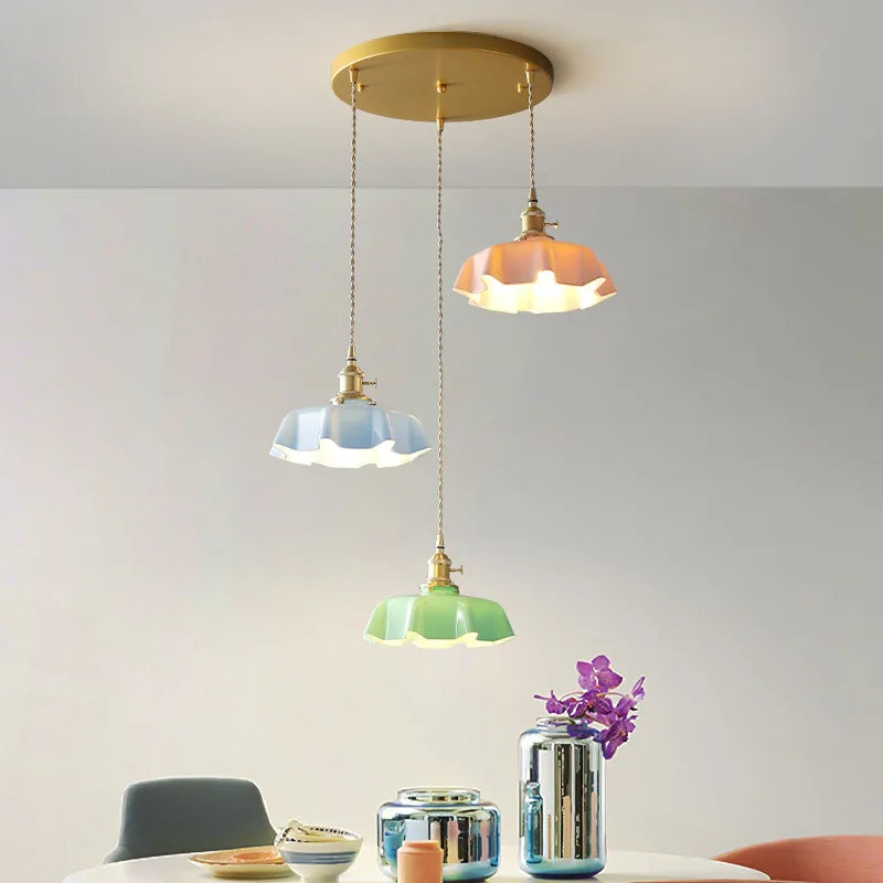 Messing Hängeleuchte im Französischen Design – Elegante Deckenlampe für Wohnzimmer | Karnz