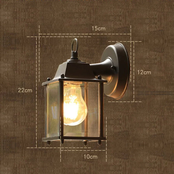 Retro-Outdoor-Wandlampe – Wetterfeste Wandlampe für Garten und Terrasse, Vintage-Design | Karnz
