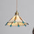 Retro Buntglas Tiffany Kegel Pendelleuchte | Karnz