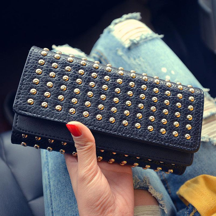 Damen PU-Leder Mode Lange Vintage Tasche | Karnz