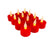 Teelicht LED 12 Stk. in rot mit Flamme | Karnz