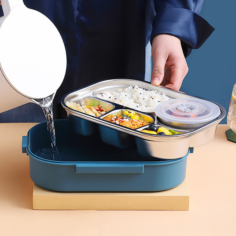 Edelstahl-Thermobox - Edelstahl-Innenraum - 3 oder 4 Fächer mit Suppenschüssel - Wanduhr | Karnz