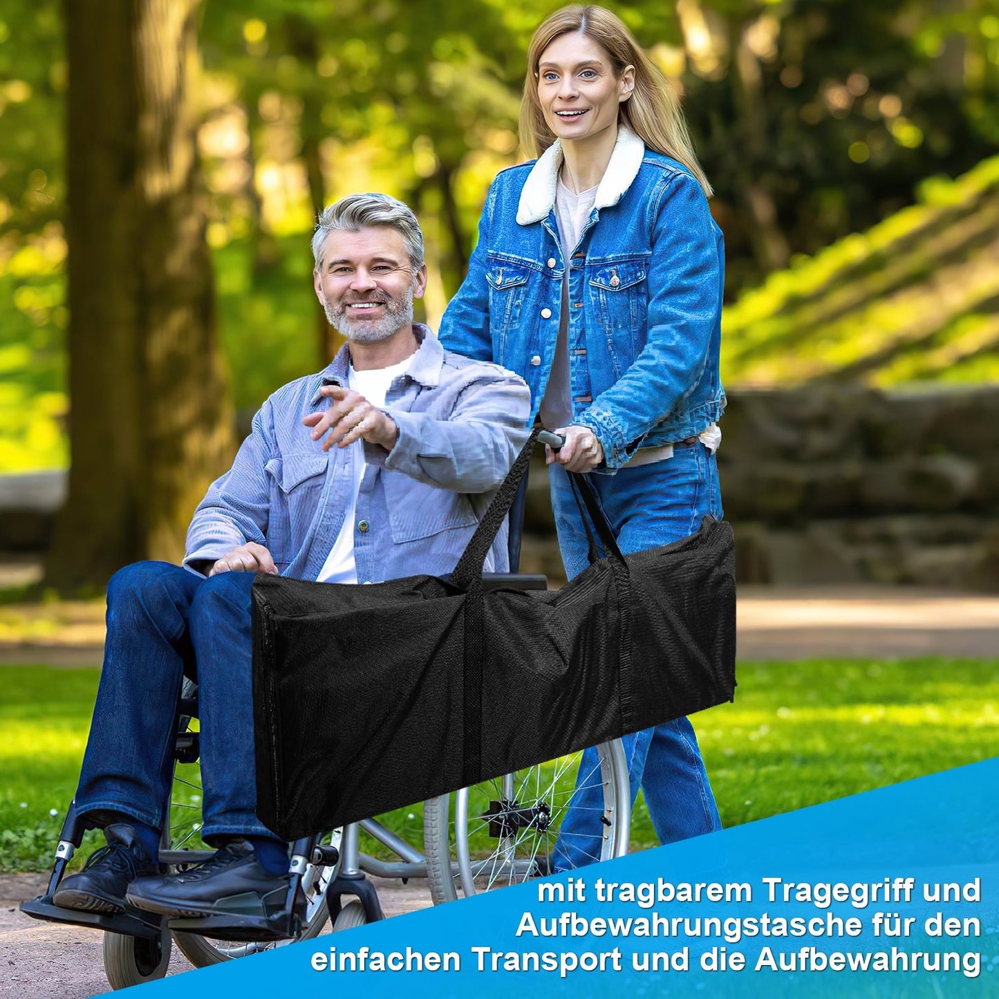 2x Rollstuhlrampe Aluminium Auffahrrampe bis 300 kg | Karnz