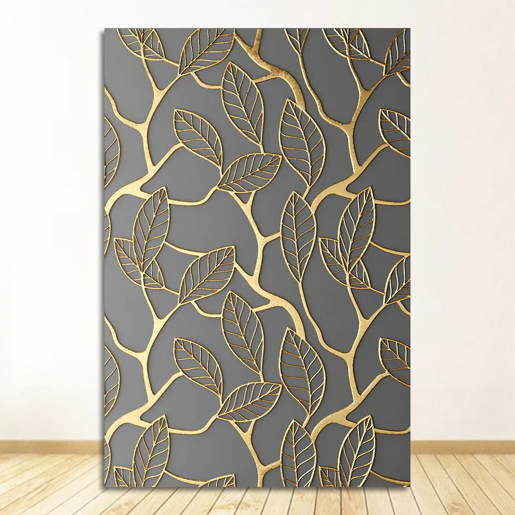 Rustikale Gold-Grau-Schwarz Abstract Wandkunst Fine Art Leinwanddrucke Poster Bilder Für Wohnzimmer Esszimmer Kunst Für zeitgenössische Innenräume