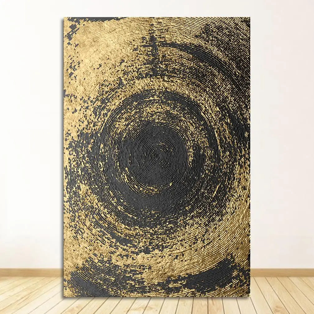 Rustikale Gold-Grau-Schwarz Abstract Wandkunst Fine Art Leinwanddrucke Poster Bilder Für Wohnzimmer Esszimmer Kunst Für zeitgenössische Innenräume