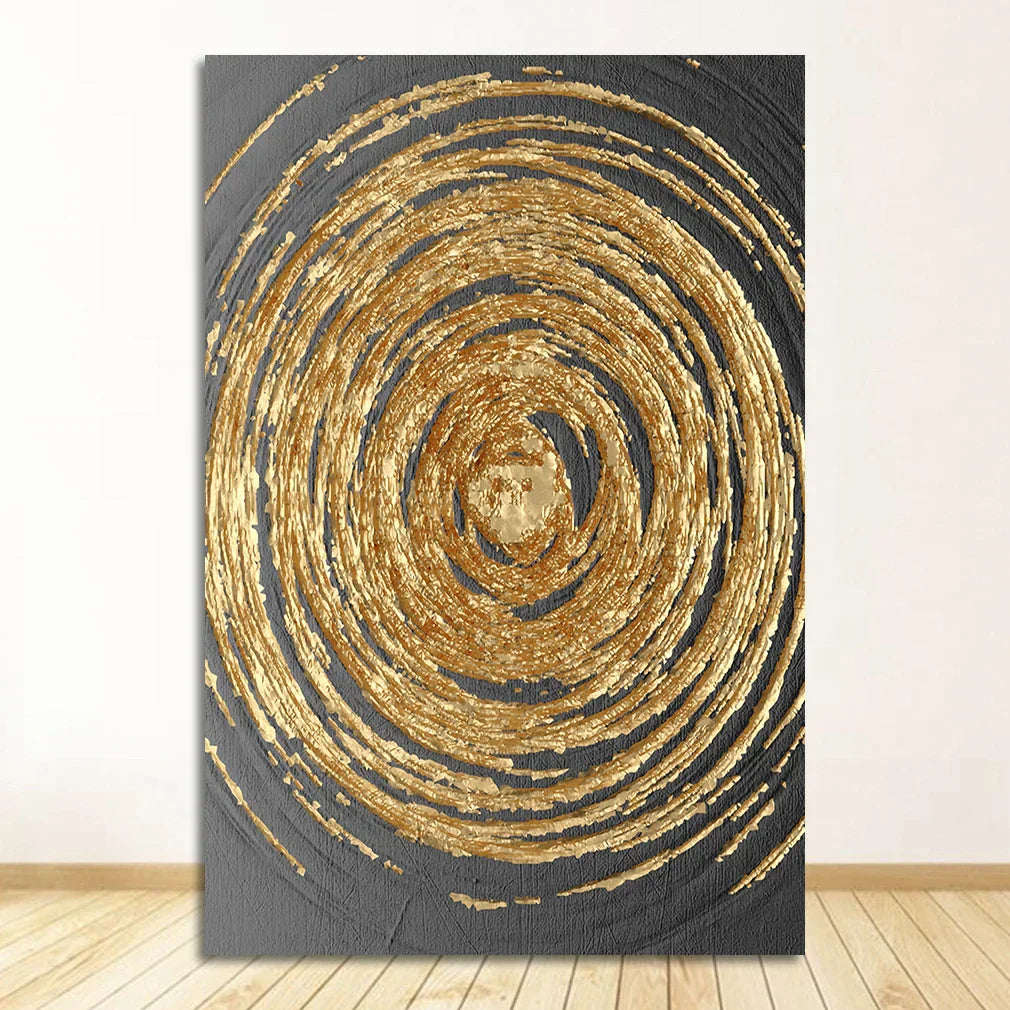 Rustikale Gold-Grau-Schwarz Abstract Wandkunst Fine Art Leinwanddrucke Poster Bilder Für Wohnzimmer Esszimmer Kunst Für zeitgenössische Innenräume