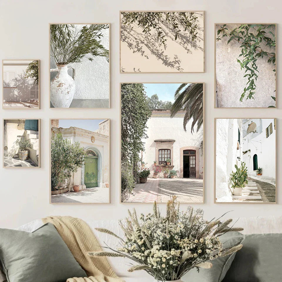 Rustikale Villa Lifestyle Wandkunst Fein Kunstleinwand Drucke Bohemian Galerie Wandbilder für Wohnzimmer Esszimmer Skandinavische Wohnkultur