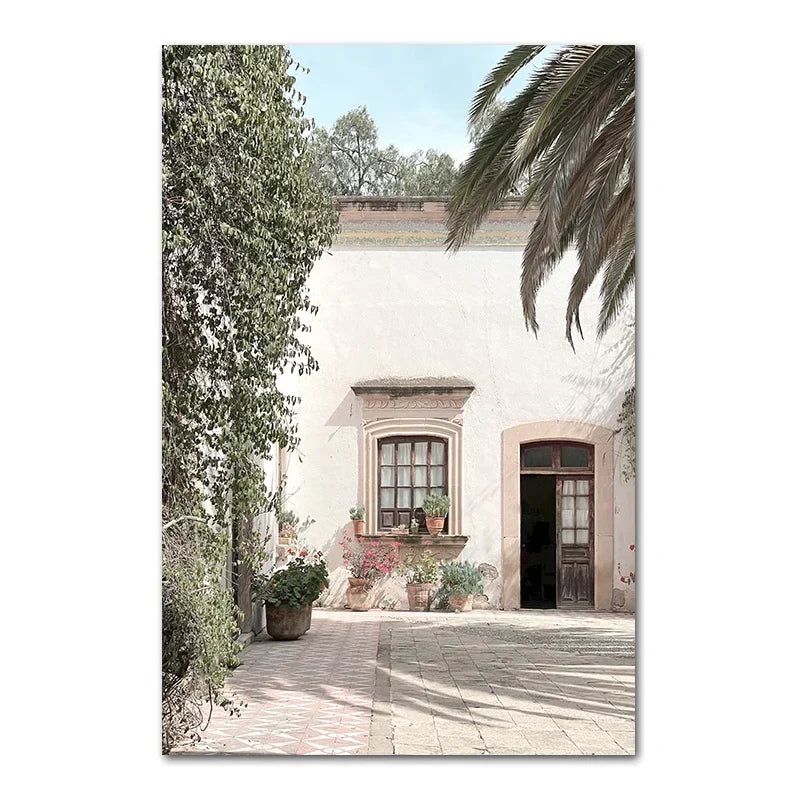 Rustikale Villa Lifestyle Wandkunst Fein Kunstleinwand Drucke Bohemian Galerie Wandbilder für Wohnzimmer Esszimmer Skandinavische Wohnkultur