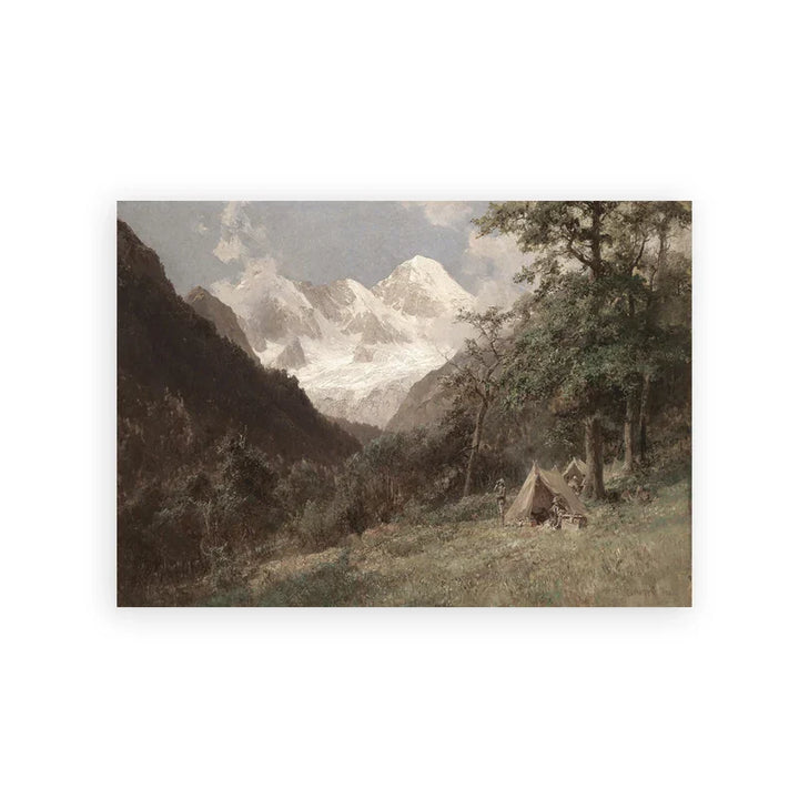 Rustikale Vintage-Landschaftsölgemälde Bergwald Wandkunst Kunstdrucke Galerie Wandbilder für Wohnzimmer Esszimmer Kunstdekoration | Karnz