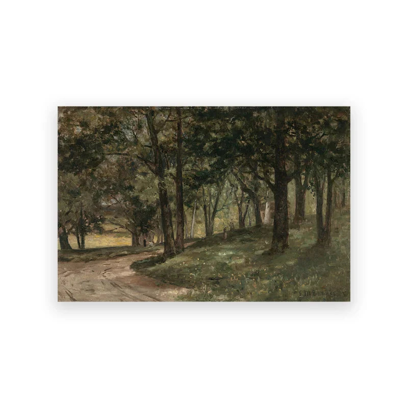 Rustikale Vintage-Landschaftsölmalerei Bergwald Wandkunst Fine Art Leinwanddrucke Galerie Wandbilder für Wohnzimmer Esszimmer Kunstdekoration