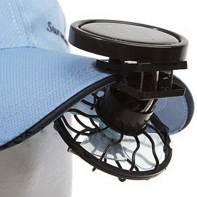 Mini tragbarer Clip-on Solar Power Cell Reise Kühlender Ventilator (Schwarz) | Karnz