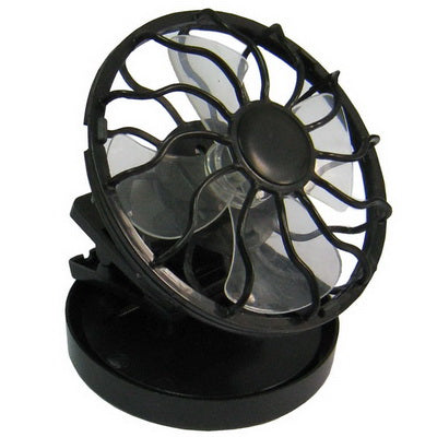 Mini tragbarer Clip-on Solar Power Cell Reise Kühlender Ventilator (Schwarz) | Karnz