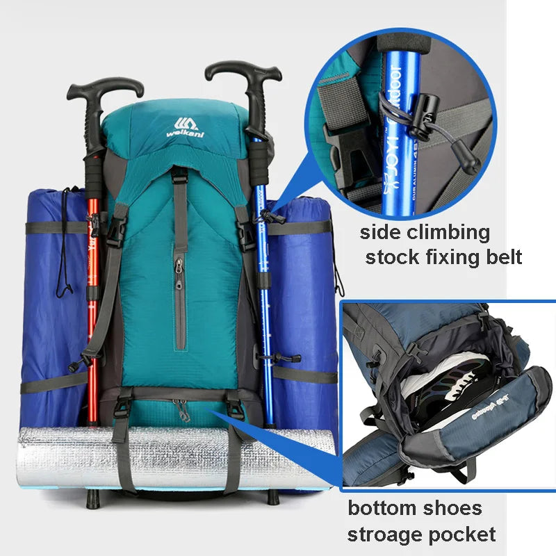 Alpivento 70L Trekkingrucksack mit Regenhülle | Karnz