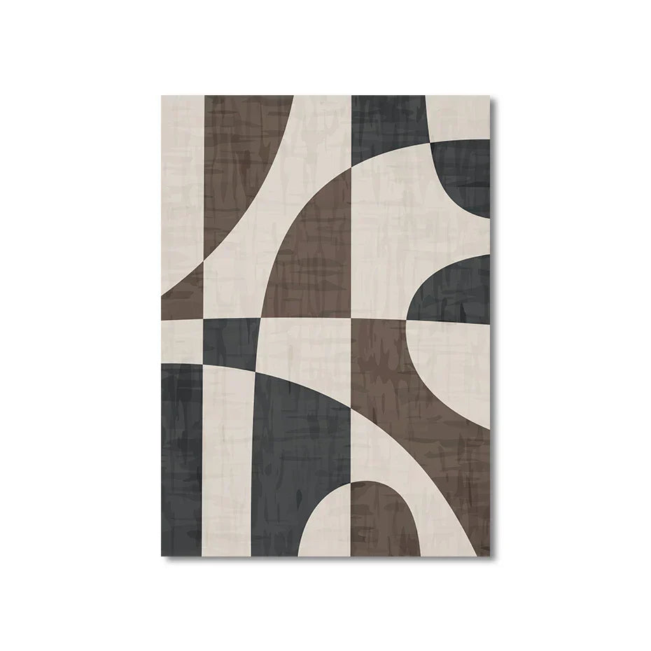 Moderne Geometrische Braune Beige Abstrakte Wandkunst Feine Kunst Leinwanddrucke Bilder Für Wohnzimmer Schlafzimmer Zeitgenössische Innenraumdekoration | Karnz