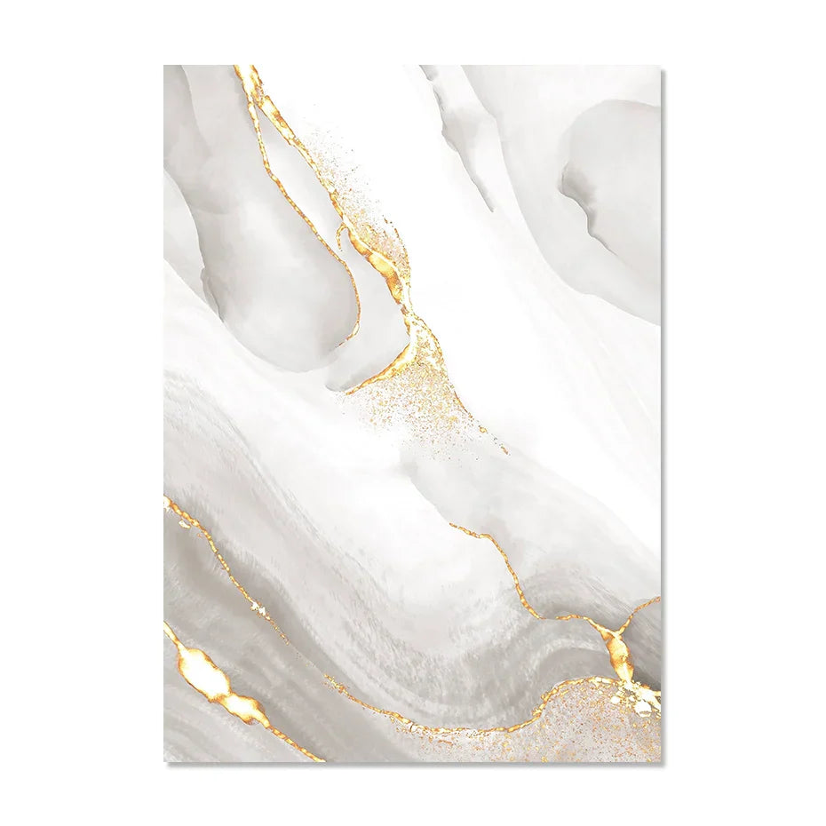 Leichte Luxus Gold Grau Marmor Druck Wandkunst Feine Kunst Leinwanddrucke Poster Abstrakte Minimalistische Bilder Für Moderne Wohnzimmerdekoration | Karnz