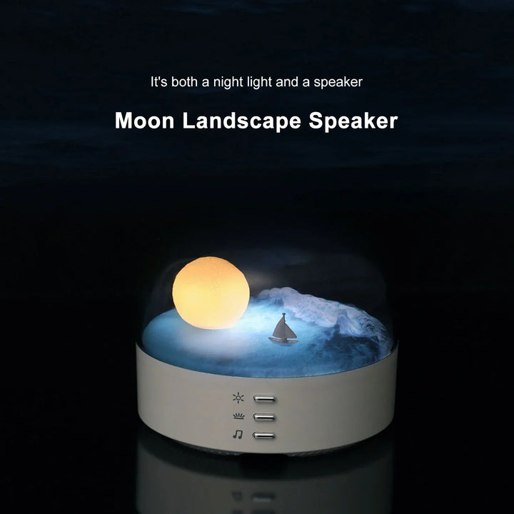 3D Mysteriöser Mond LED Nachtlicht Lautsprecher | Karnz