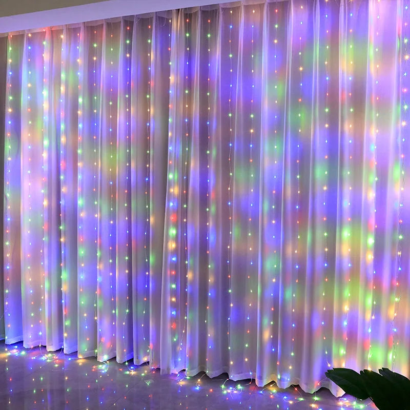 Lichtervorhang LED – USB-gesteuerte Lichterkette für Fenster und Zimmerdeko | Karnz