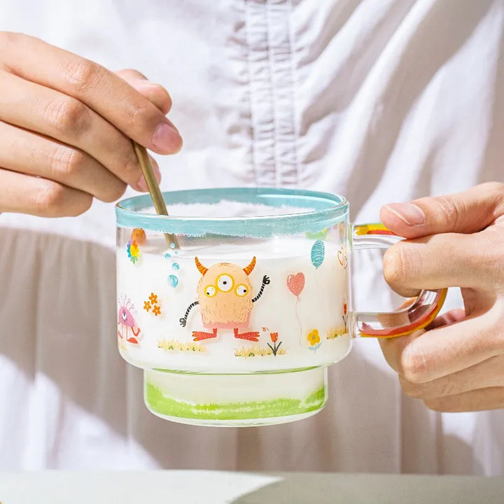 Regenbogen Monster Kaffeetasse