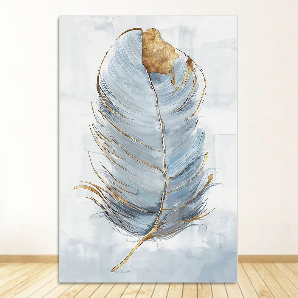 Einfache blaue florale Wandkunst feine Kunstdrucke auf Leinwand moderne abstrakte botanische Bilder für Wohnzimmer Schlafzimmer zeitgenössische Wohnkultur