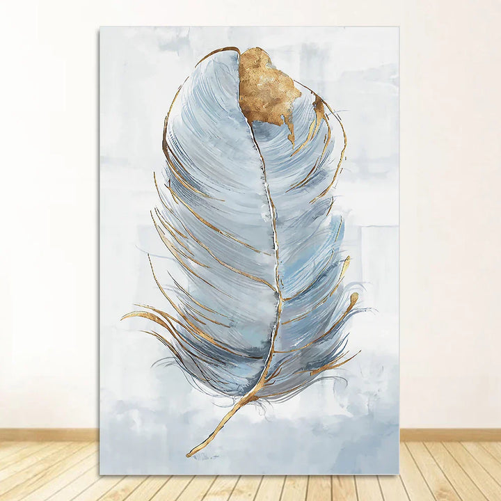 Einfache blaue florale Wandkunst feine Kunstdrucke auf Leinwand moderne abstrakte botanische Bilder für Wohnzimmer Schlafzimmer zeitgenössische Wohnkultur