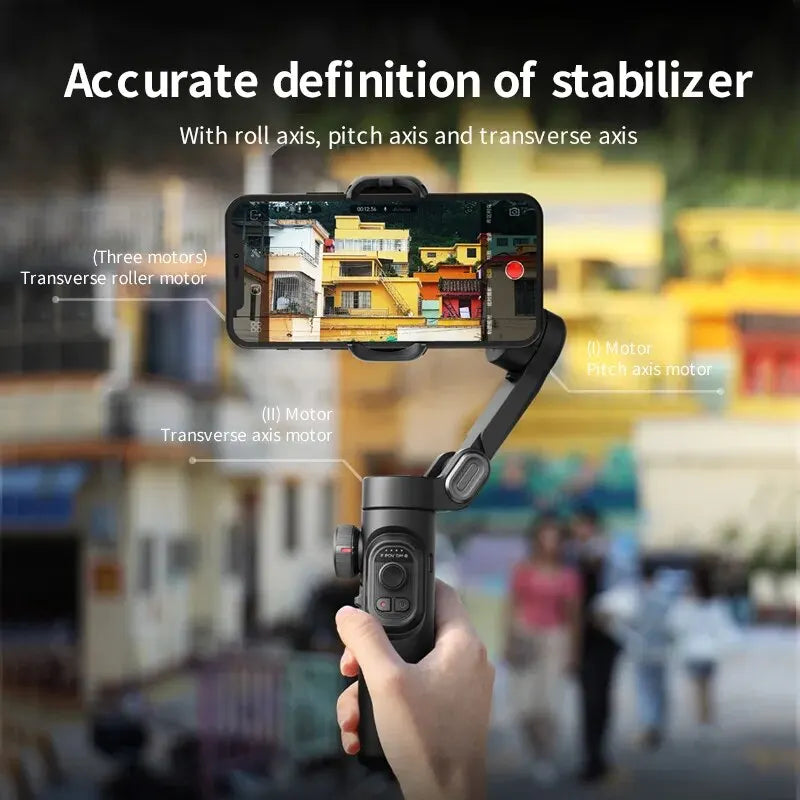 3-Achsen-Smartphone-Gimbal-Stabilisator mit KI-Tracking und Gesichtserkennung – Alvion