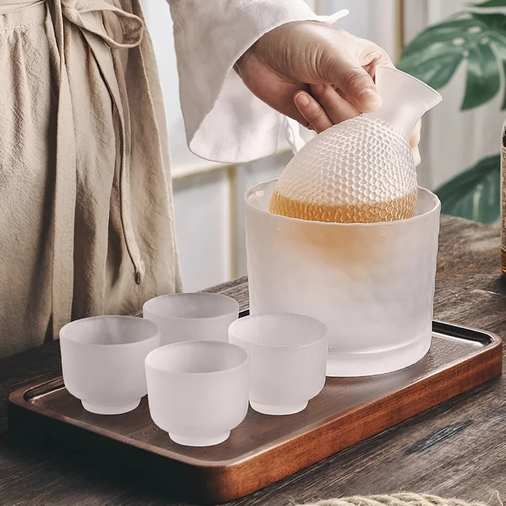Japanisches Glas Set – Elegantes Sake & Whisky Set | Perfekt für Bar & Zuhause | Karnz