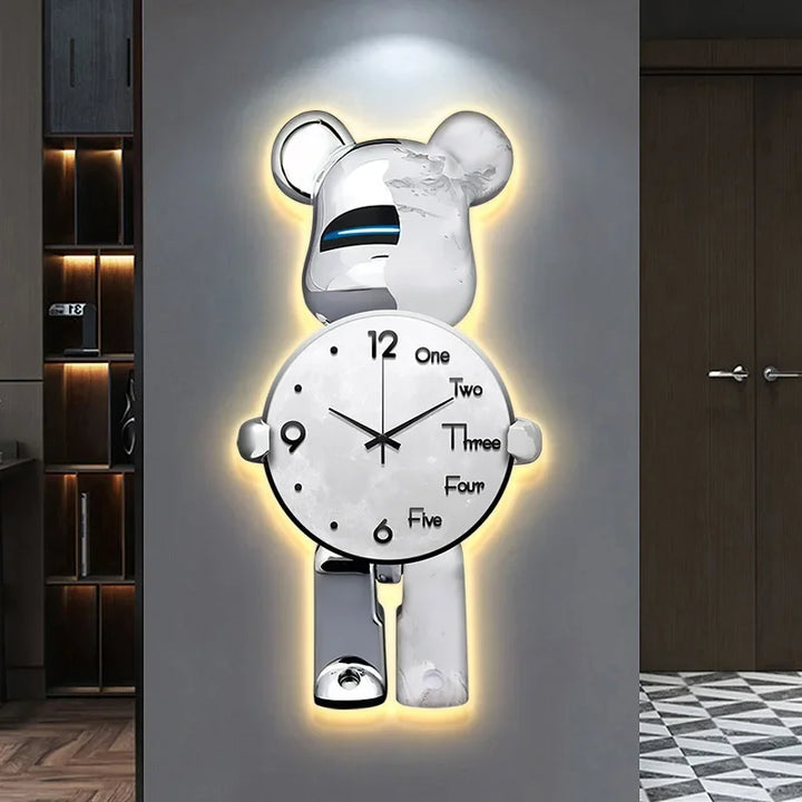 Glowing Star Bear LED Wanduhr | Karnz