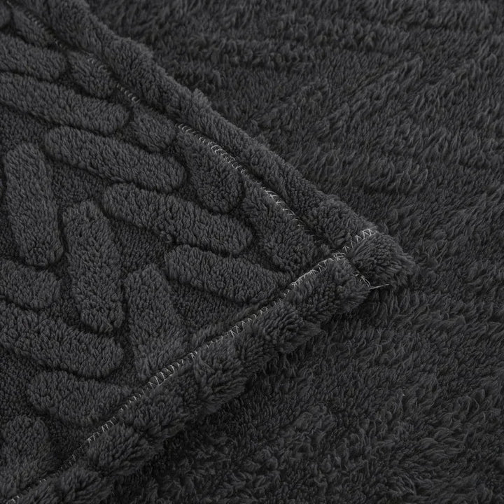 Karnz | Jacquard Fleece Decke CozyWeave | Einzelnes Layer & Doppelseitig | Weiche Tafu & Shu Baumwollfleece | Für Herbst & Winter