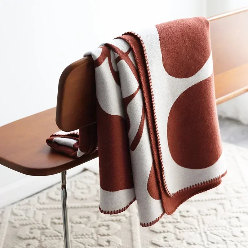 Karnz | NordLuxe | Jacquard Wurfdecke | Immitationskaschmir | Weich & Warm | Sofa-Decke & Bettüberwurf im skandinavischen Stil