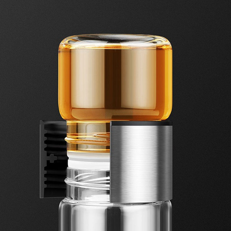 Karnz | 2in1 doppelwandige Thermo Smarte Teeglasflasche