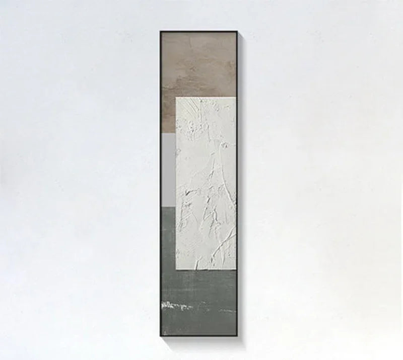 Minimalistische urbane abstrakte Wandkunst Fine Art Leinwanddrucke Hohe vertikale Bilder für Eingangsfoyer Wohnzimmer Heim Büro Dekor | Karnz