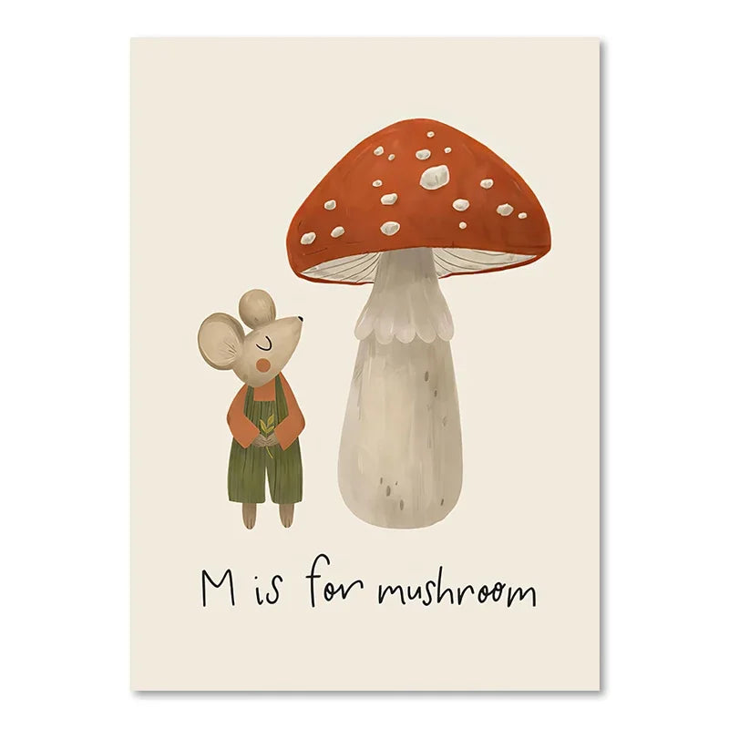 Niedliche Baby Tiere Kinderzimmer Wandkunst Illustrationen Fine Art Leinwanddrucke Gänse Maus Löwe Eisbär Poster Bilder für das Kinderzimmer Wanddekoration | Karnz