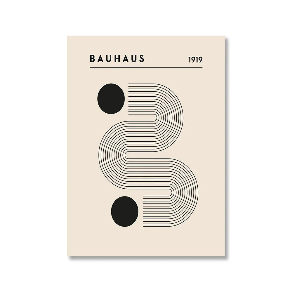 Vintage Retro Geometric Abstract Bauhaus Expo Kunst Galerie Poster Wandkunst Feine Kunst Leinwanddrucke Bilder Für Wohnzimmer Esszimmer Home Office Dekor | Karnz