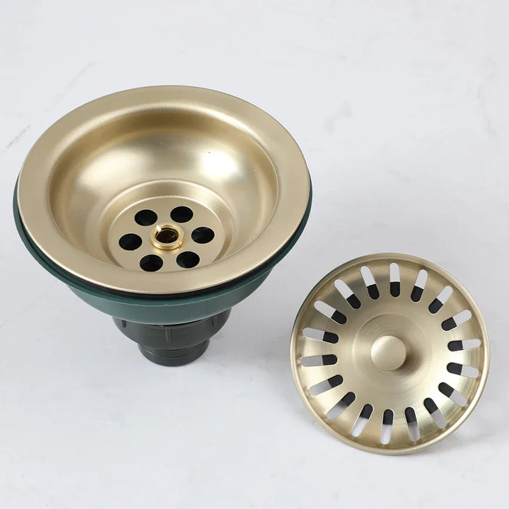 AquaGuard Edelstahl-Spüle Abflussfilter mit Geruchsfilter – Pop-Up-Stopf & Anti-Blockier-Korb Karnz