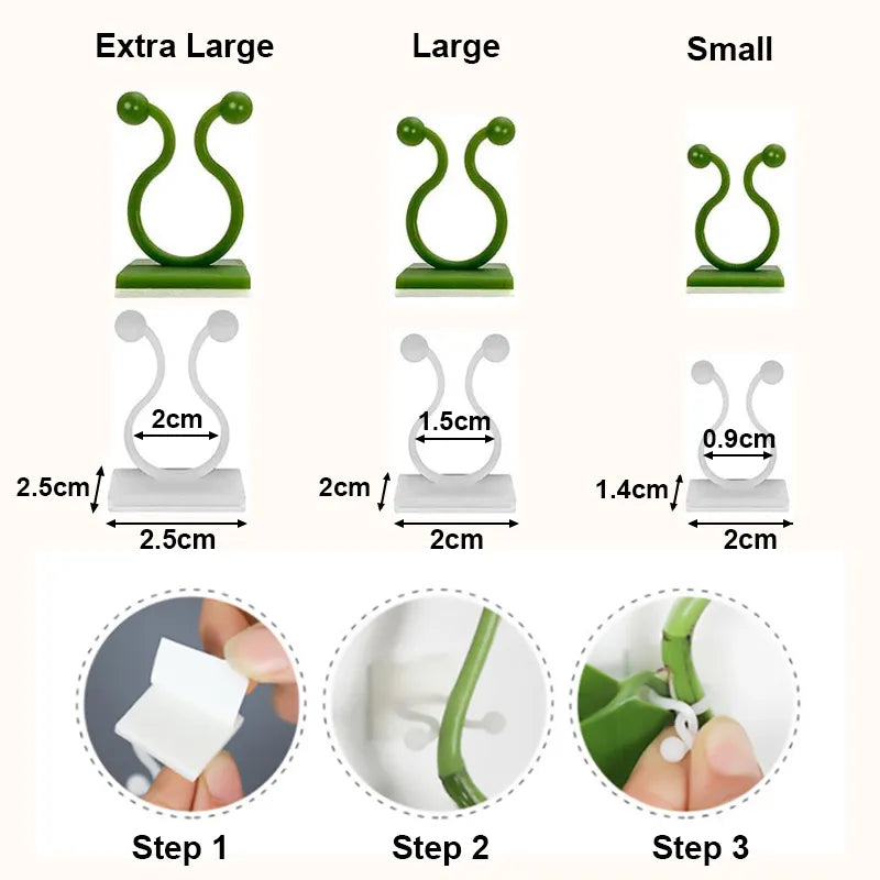 Selbstklebende Pflanzenhalter Mini Wandclips | Karnz