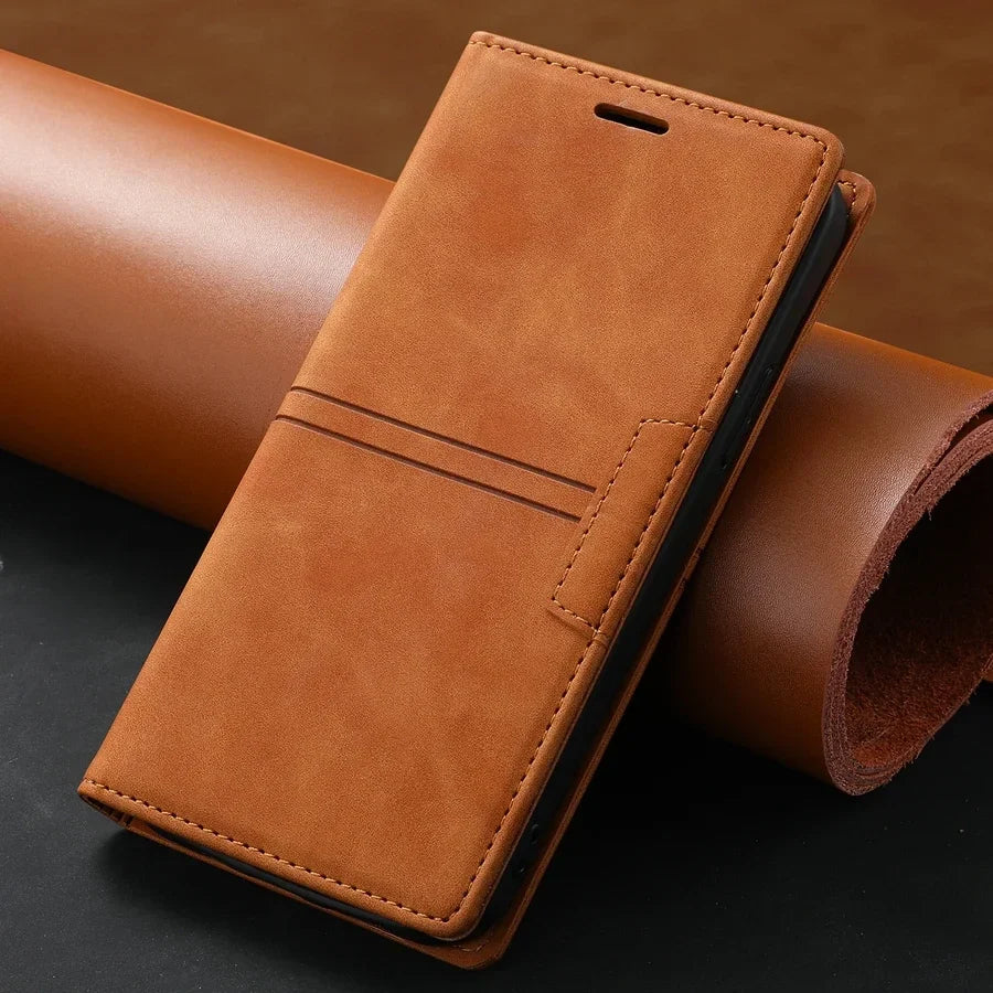 Karnz |  Leder Wallet Hülle Flip Case - Google Pixel