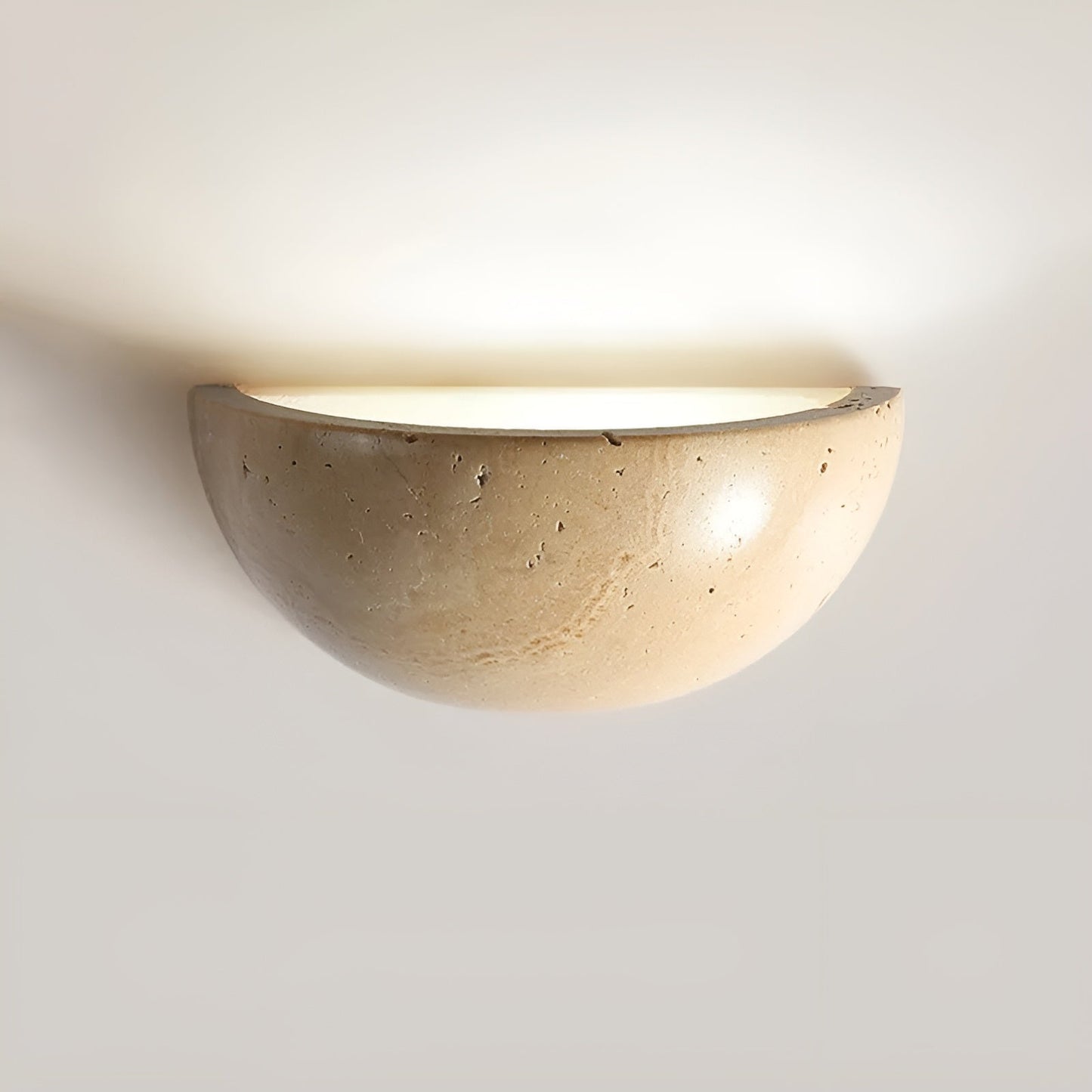Halb-Runde LED Wabi-Sabi Wandlampe - ZenGlow | Karnz