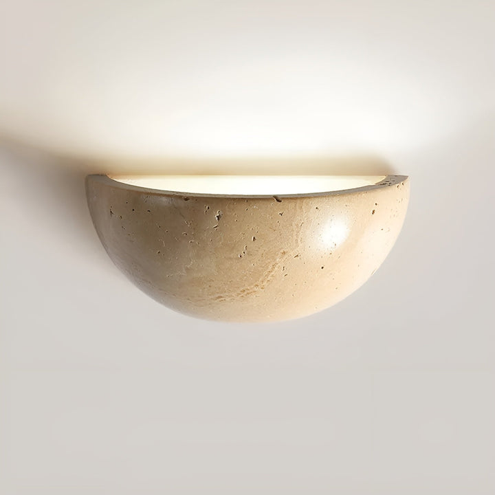 Halb-Runde LED Wabi-Sabi Wandlampe - ZenGlow | Karnz